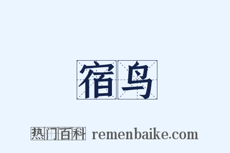 宿鸟是什么意思的图片